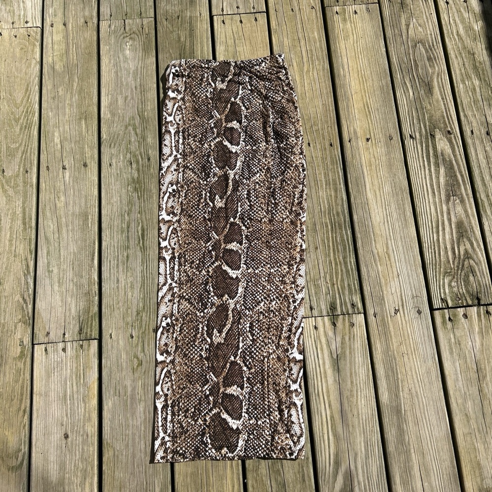 Zara Brown Maxi Pencil Skirt Cocktail